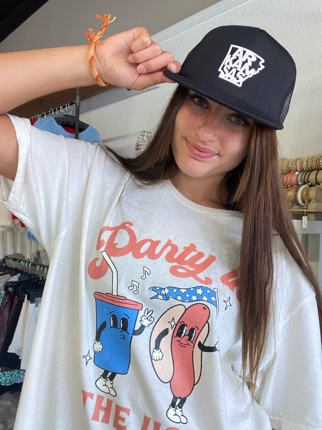Arkansas Snapback Black Hat