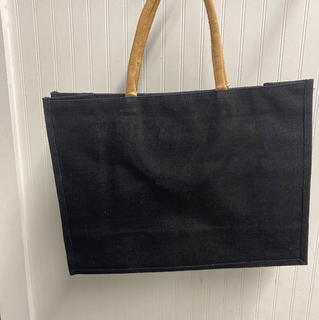Jute Tote Black