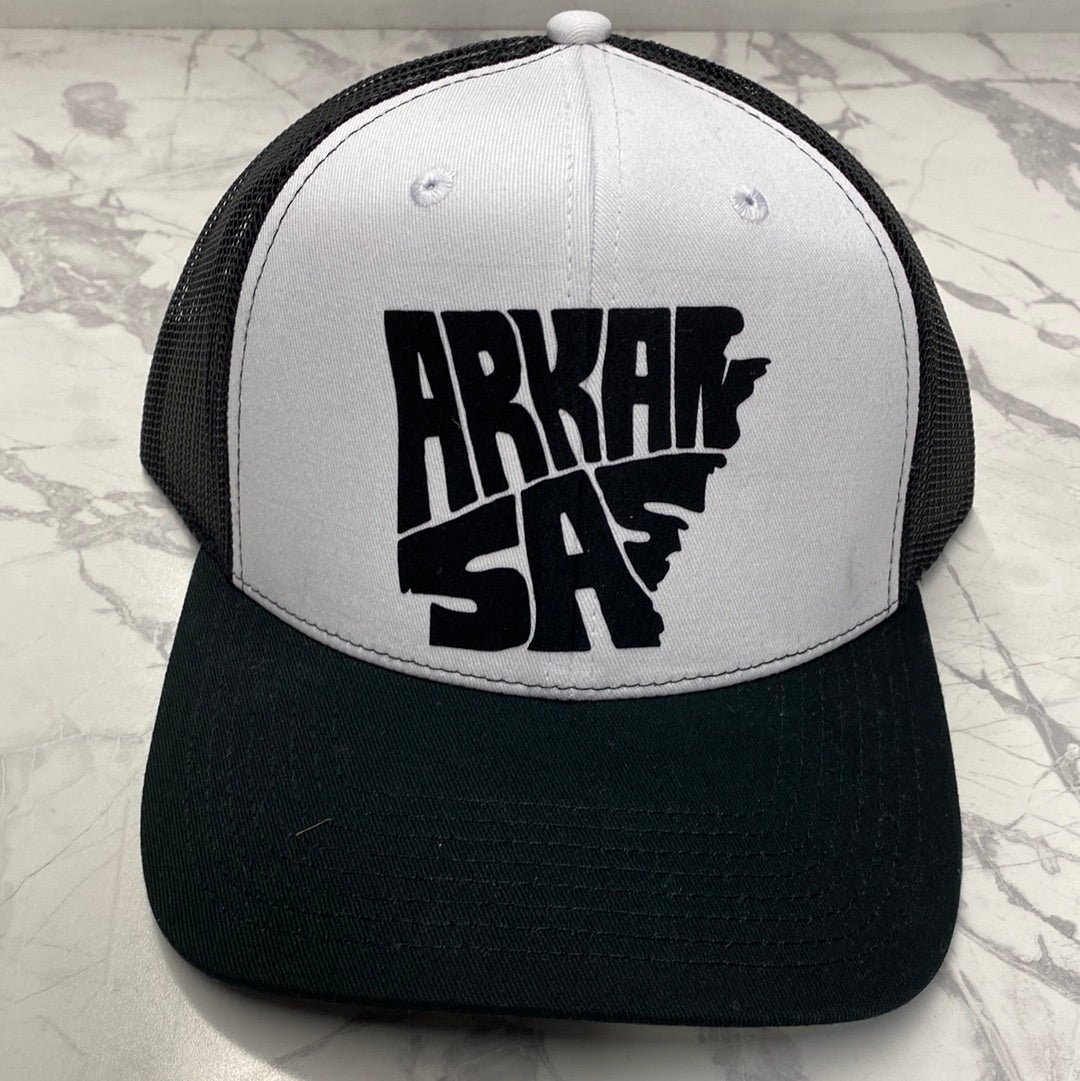 ARKANSAS Snapback Black & White  Hat