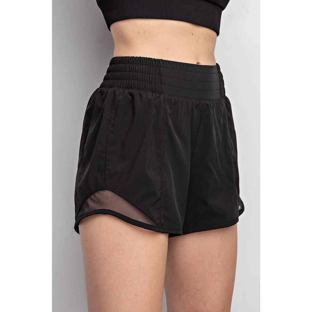 black active shorts, lulu lemon dupe, comfort waist band, super soft fabric. 