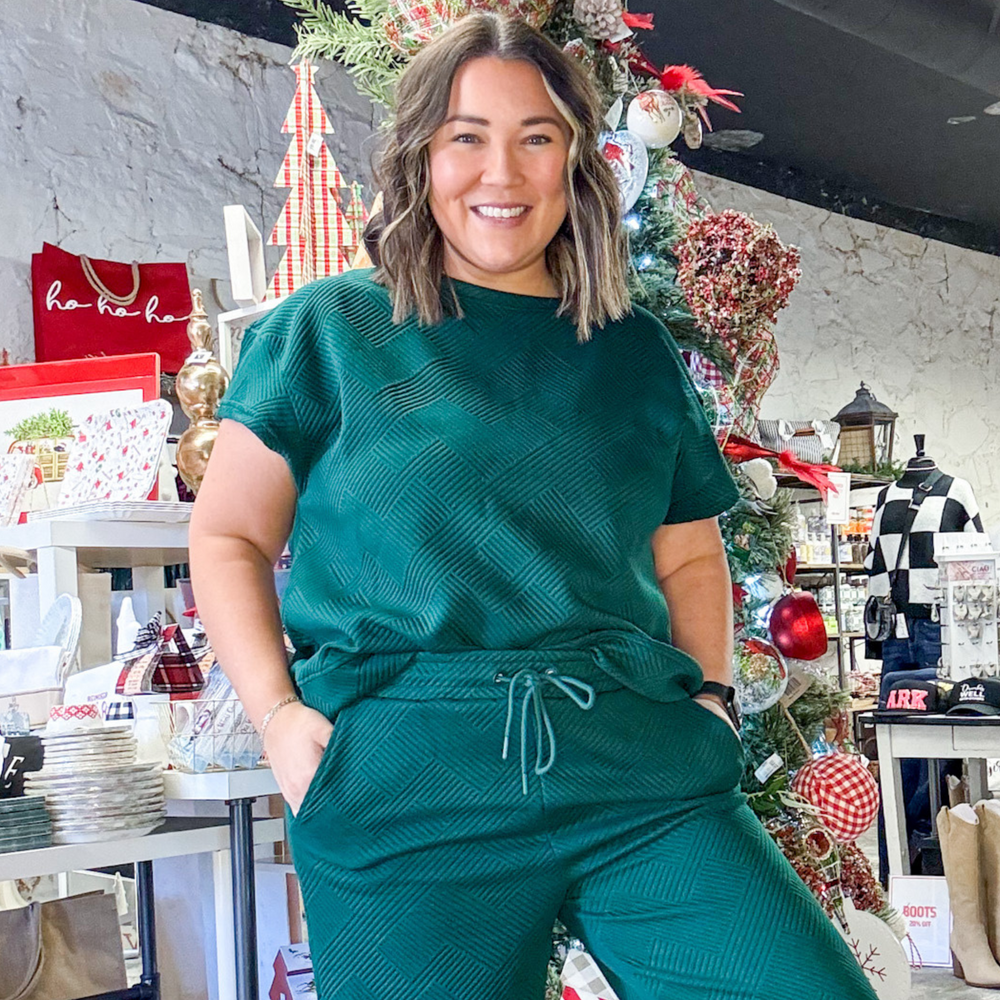 Forrest green Matching Set, Perfect Summer Sets for Women, green Matching Set in Greenwood, Arkansas House of Holland Store, see and be seen