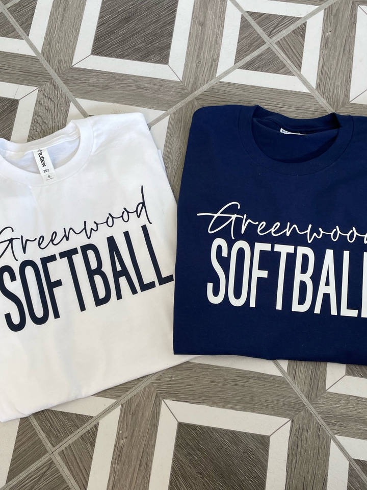 Greenwood Softball Navy Short Sleeve Tee Shirt