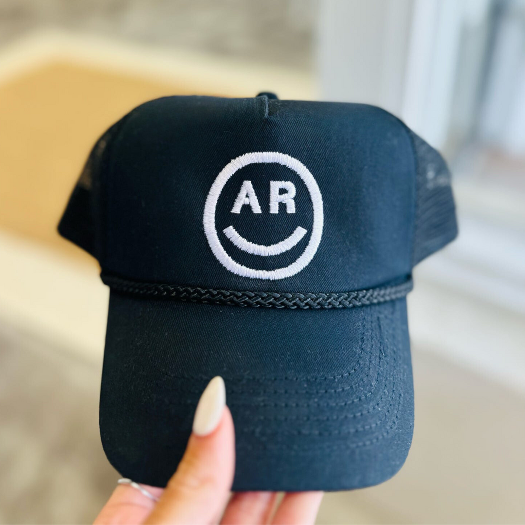Black AR smiley Hat.