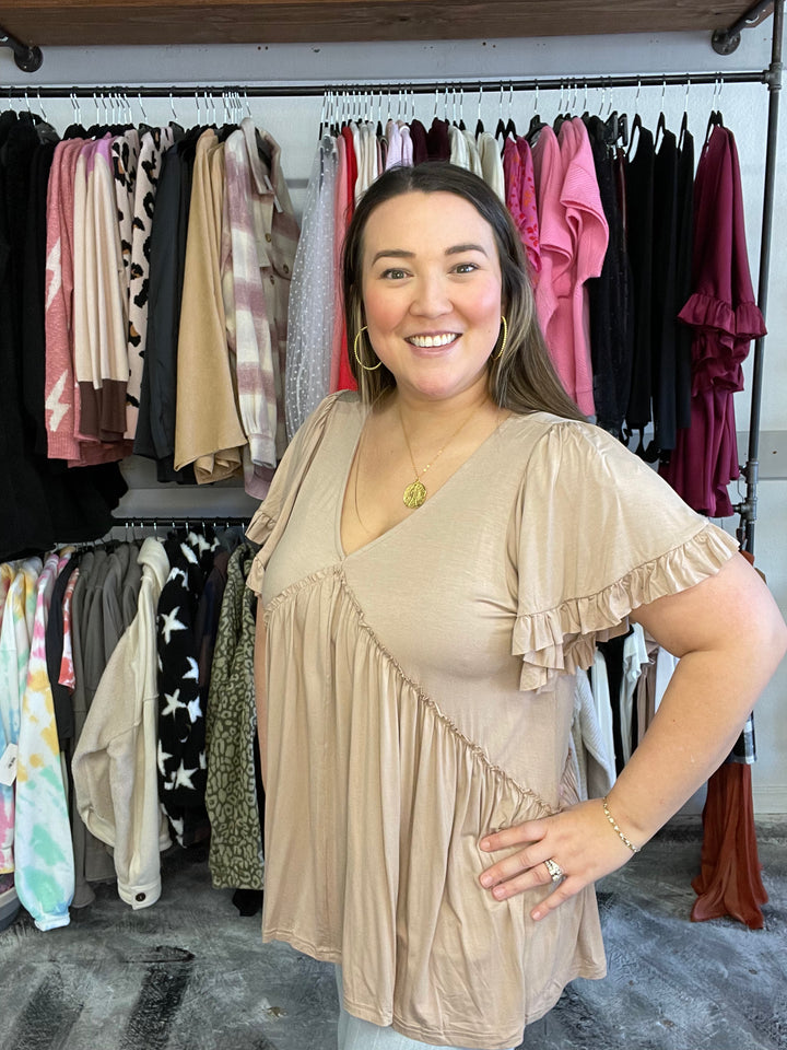 Bell & Ruffles Mocha Top