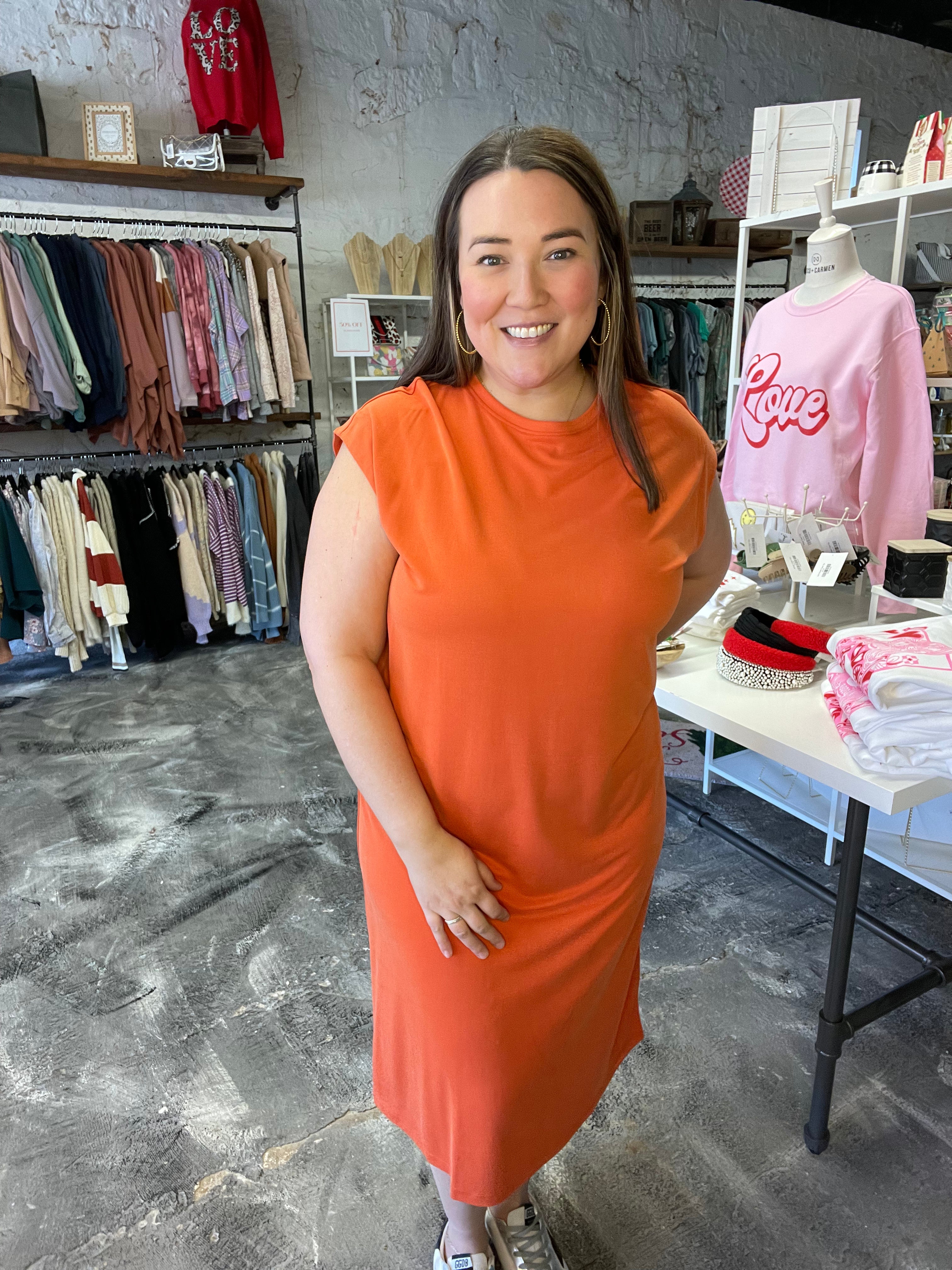 Everyday Burnt Orange T Shirt Dress – House of Holland