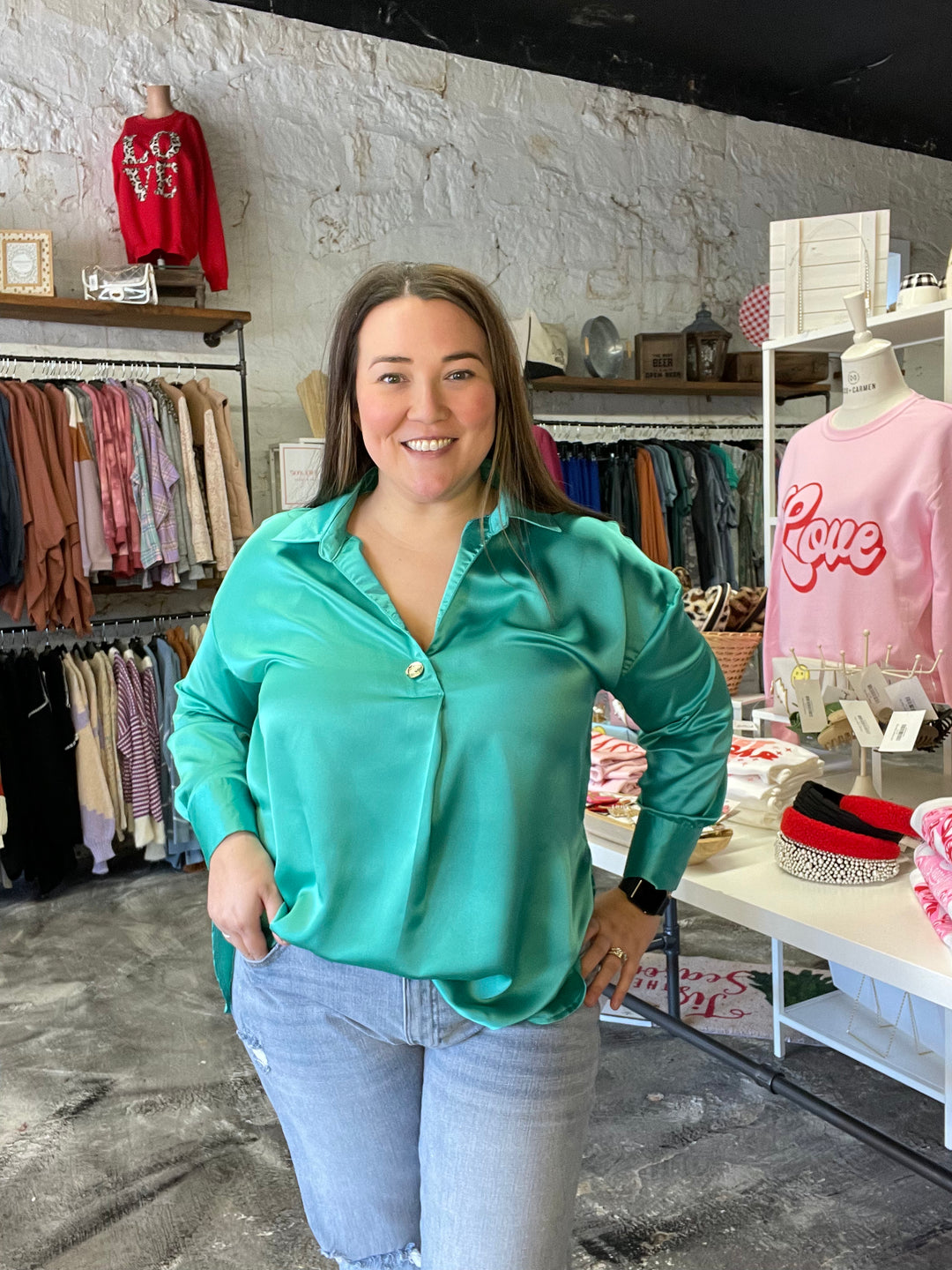 Simply Charmed Mint Top