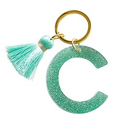ACRYLIC LETTER MULTI COLORED KEYCHAIN