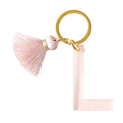 ACRYLIC LETTER MULTI COLORED KEYCHAIN