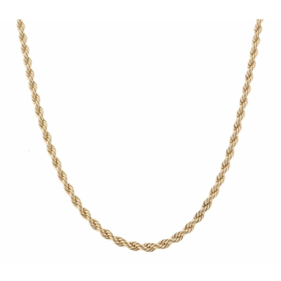 MATTE GOLD ROPE CHAIN NECKLACE