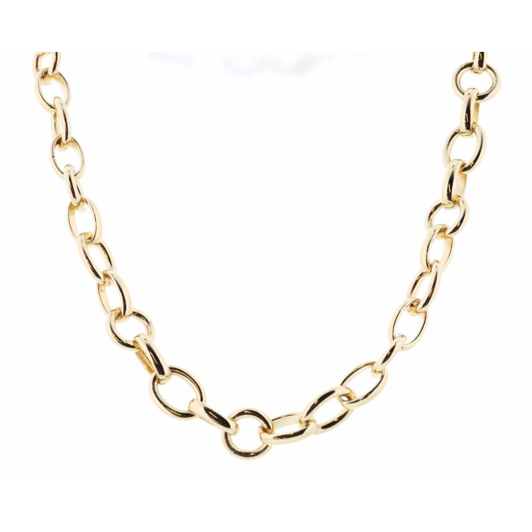 SHINY GOLD ROLO CHAIN NECKLACE